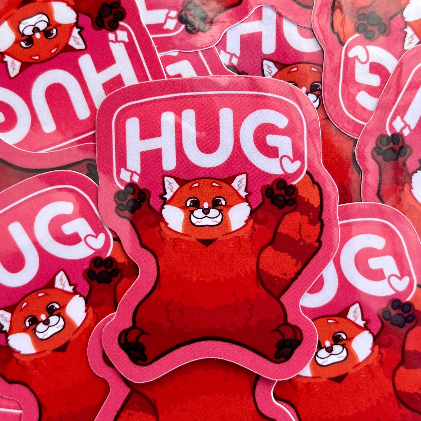 HUG! Red Panda Sticker