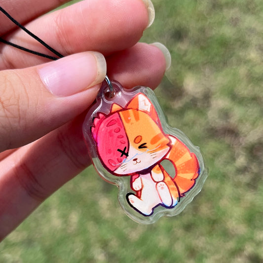 Heart Cat Phone Charm